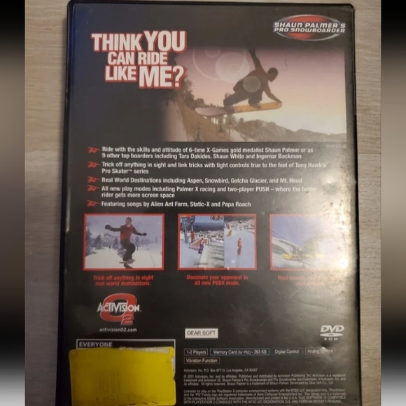 Shawn Palmers pro snowboarding playstation 2.complete - Picture 2 of 3